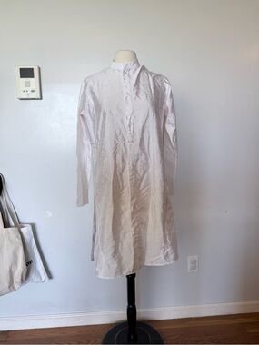 White Long Sleeve Shirt Dress